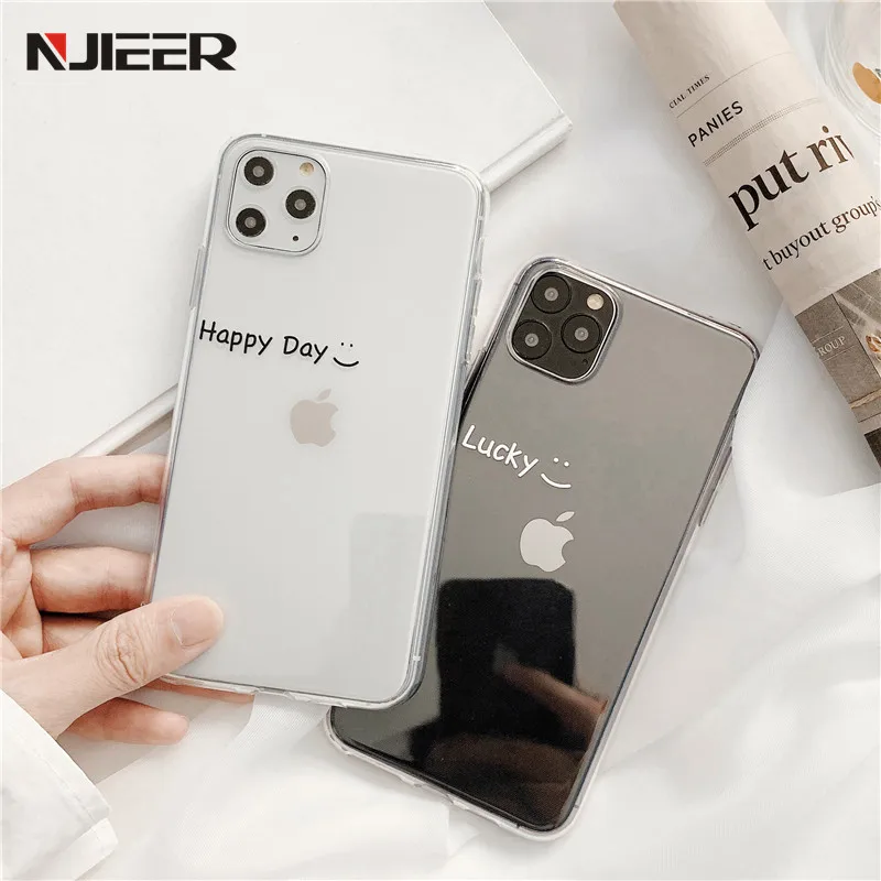 Luxury Clear Case For iPhone 11 Pro XS Max X XR 7 8 6 S 6S Plus Ultra Thin Slim Soft Silicone Cover Lucky Transparent Phone |