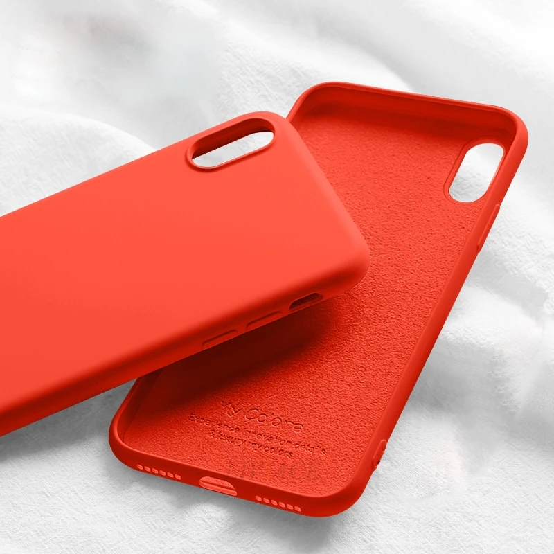 red Oneplus 7 жидкий силиконовый чехол для oneplus 7 pro 6 6 t 5 5t 7t однотонный тонкий мягкий чехол на заднюю панель one plus 7 7pro oneplus 6 t - Цвет: red