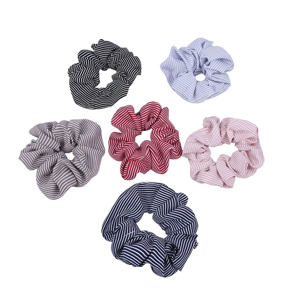 20 Pcs Fashion Set Women Hairbands Sweet Net Plaid  Premium Hair Scrunchies Hair Rope Stretch Elastic Satin Random Color 829