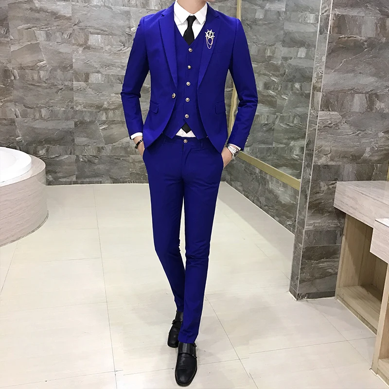 Классический мужской костюм куртки и брюки с жилетом тонкий дизайн мужской деловой костюм Азиатский Размер s m XL XXL платье размера XXXL костюм мужской комплект из 3 предметов