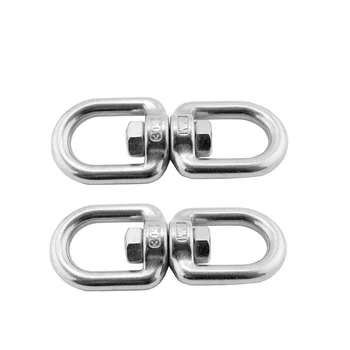 

2PCS 304 Stainless Steel Eye To Eye Anchor Swivel 4mm 5mm 6mm 8mm 10mm Heavy Duty Stainless Steel Marine Anchor Chain Swivel
