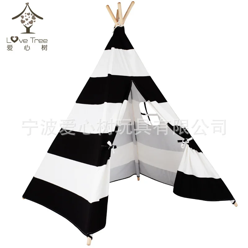  Giving Tree Teepee Tent for Children Indoor Game House Play House Portable Baby Toy House Black And