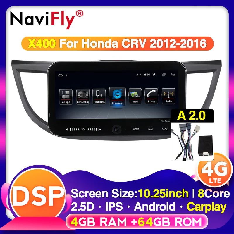 Головное устройство 10 25 &quot2.5D IPS DSP Android для Honda CRV 2012 2013 2014 2015 2016 автомобильное радио