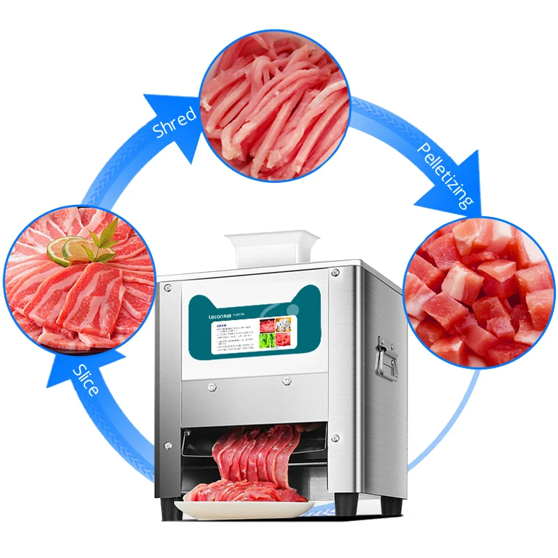 

Stainless Steel Electric Meat Slicer Cutter Meat Grinder Automatic Cutting Machine for Vegetable Meat Block Slice 220V 680W