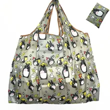 Phander складная сумка для покупок из нейлона большая сумка эко многоразовая Портативная сумка через плечо Totoro с мультяшным принтом складная сумка