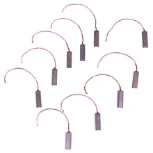 Новые угольные щетки провода свинец генератор электродвигатель генератор щетки Замена 4,5x6,5x20 мм 10 шт