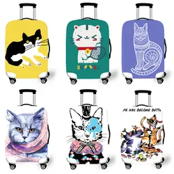 Эластичный Защитный чехол для багажа, защитный чехол для чемодана, чехлы на колесиках, Чехлы, 3D аксессуары для путешествий с рисунком кота