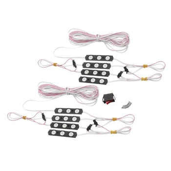 

8Pcs 24Led Car Truck Trailer Pickup Truck Decorative Light Bar Cargo Bed Lighting