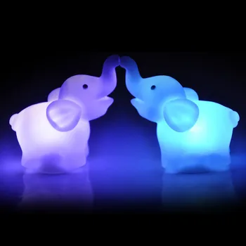 

LED Night Light Lamp Elephant Shape Color Changing LED Night Light Lamp Wedding Party Decor светильник лампа X1