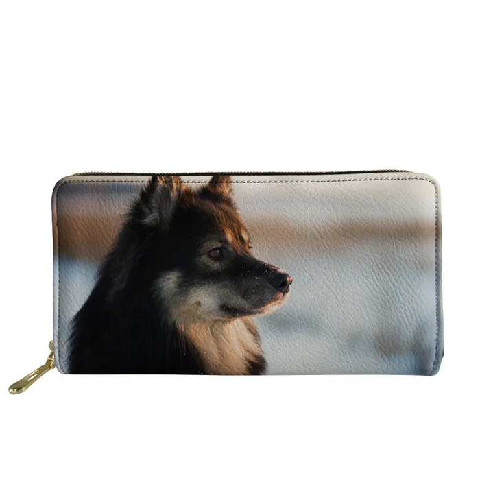 FORUDESIGNS/кожаный кошелек для женщин, длинный клатч, финская сумка для собаки, женская сумка для телефона, мульти-держатели для карт Portefeuille Femme - Цвет: RH0529Z21