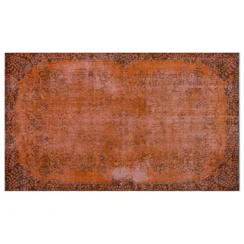 

Handmade Orange Vintage Overdyed Turkish Area Rug 171x291 Cm-5'7''X9'7''