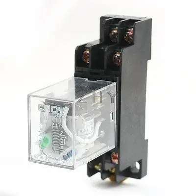 

DC24V 10A Coil 8 Pin DPDT Green LED Light General Purpose Power Relay w Socket