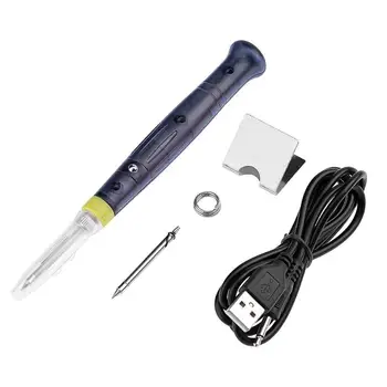 

Portable 5V 8W Electric Powered USB Soldering Iron Pen Tip Touch Switch Kit DIY Soldering Welding Heat Electric Tool