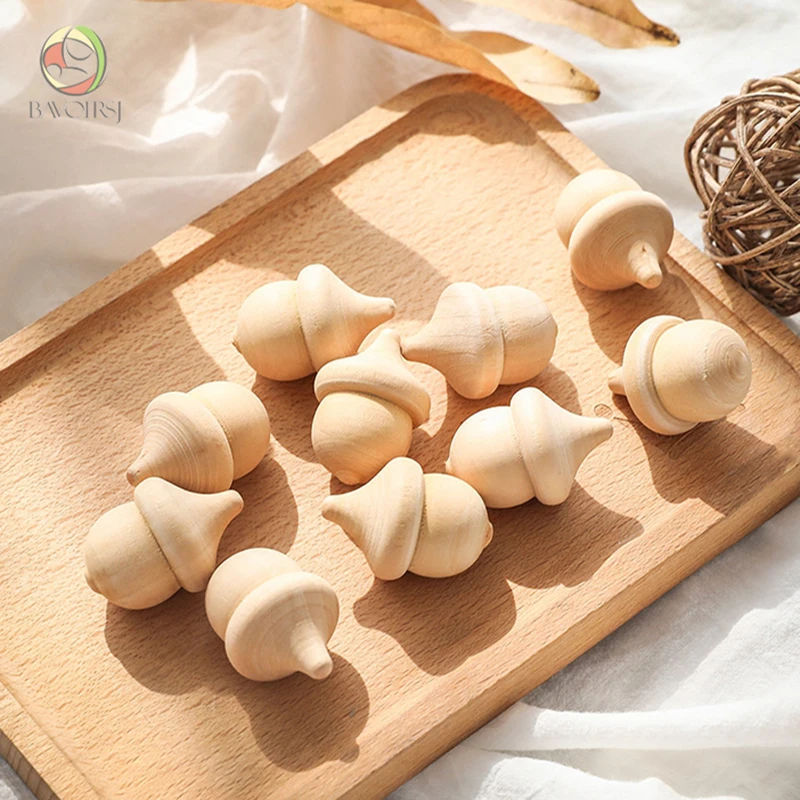 

Bavoirsj Wooden Teether 5Pc Baby Toys Wood Peg Doll Nut Montessori Holiday Gift For Kids Wood Crafts Toy Block Infant Baby