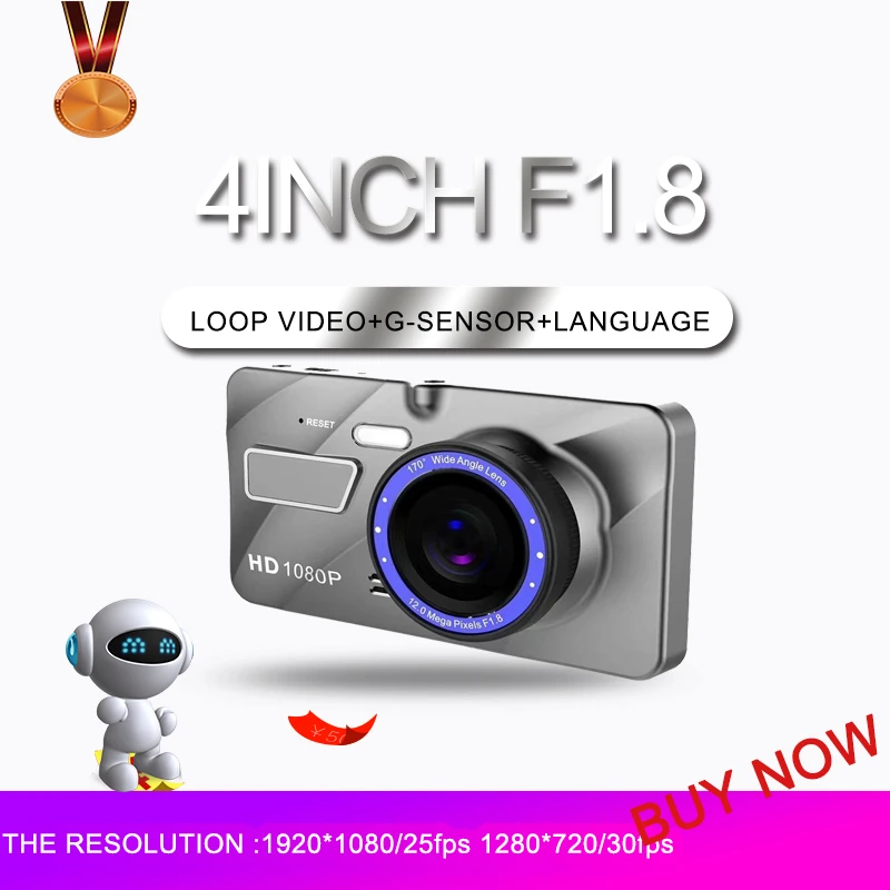 X96 4 дюймовый Dash Cam 1080P HD Ночное видение 1926P G-Сенсор автомобиля тире Камера DVR