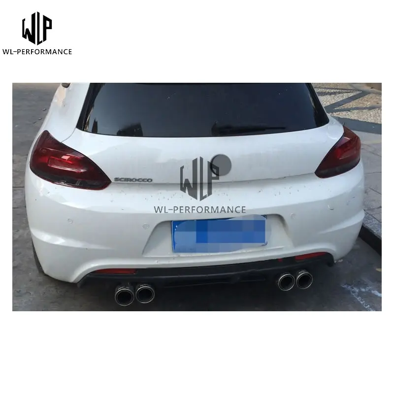 Scirocco Carbon Fibe задний бампер диффузор для губ автомобильный комплект для Volkswagen Scirocco 12-14 Автомобиль Стайлинг использование