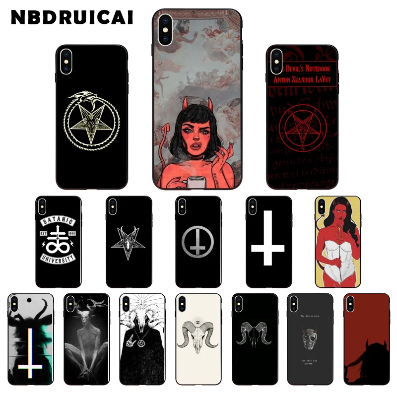 Высококачественный силиконовый чехол для телефона NBDRUICAI Devil с рисунком сатаны