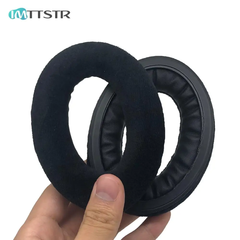 1 Pair of Black IMTTSTR повязка на голову, амбушюры для Sennheiser PC350 HD380 PC 350 HD 380 профессиональные наушники, Чехол на подушку, бампер, сменные чашки - Цвет: 1 Pair of Black