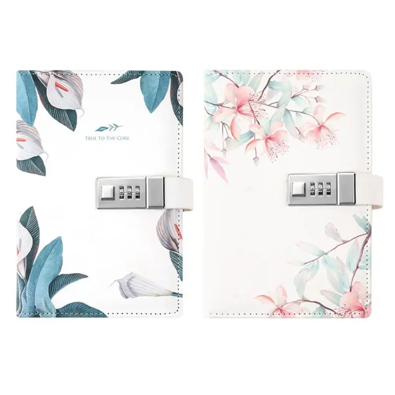 

Creative Password Notebook with Combination Lock Personal Secret Diary Notepad