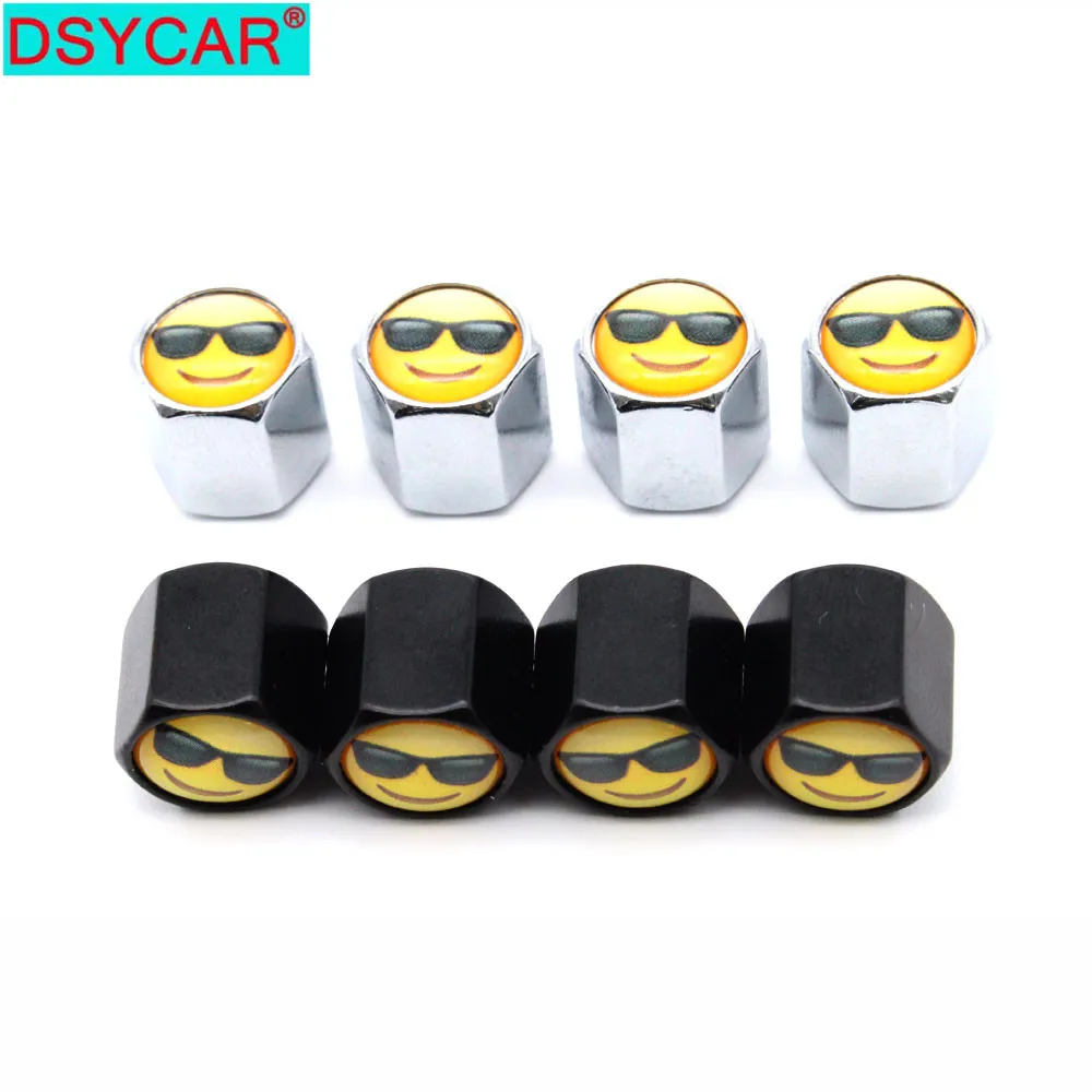 

DSYCAR 4Pcs/Set Car Styling Zinc Alloy Car Tire Valve Caps Wheel Tires Tire Stem Air Cap Airtight Covers