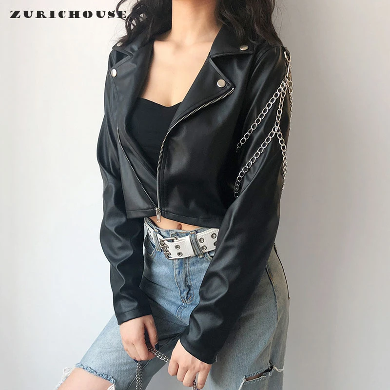 Punk leather jacket womens Clearance