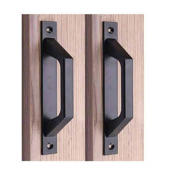 

Aluminium Alloy Black Door Handles Balcony Bedroom Kitchen Door Pulls Silver White Furniture Handle Door Hardware 1pc