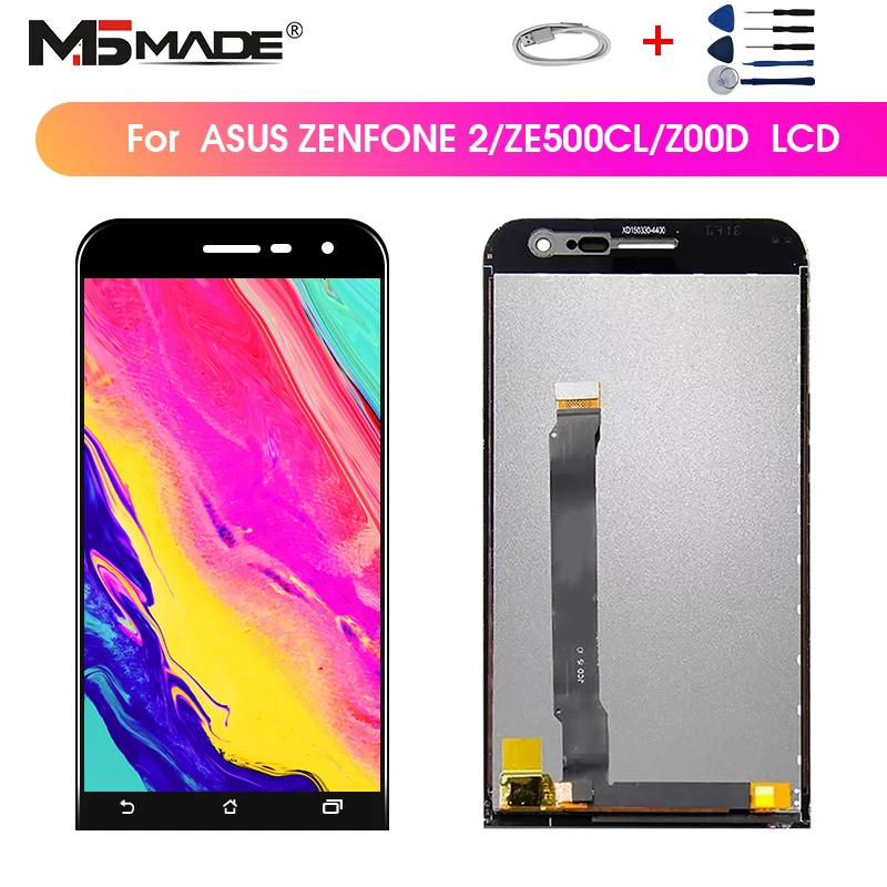

Original 5.0" For ASUS Zenfone 2 ZE500CL Z00D LCD Touch with Frame Digitizer Replacement For ASUS ZE500CL Display Touch Screen