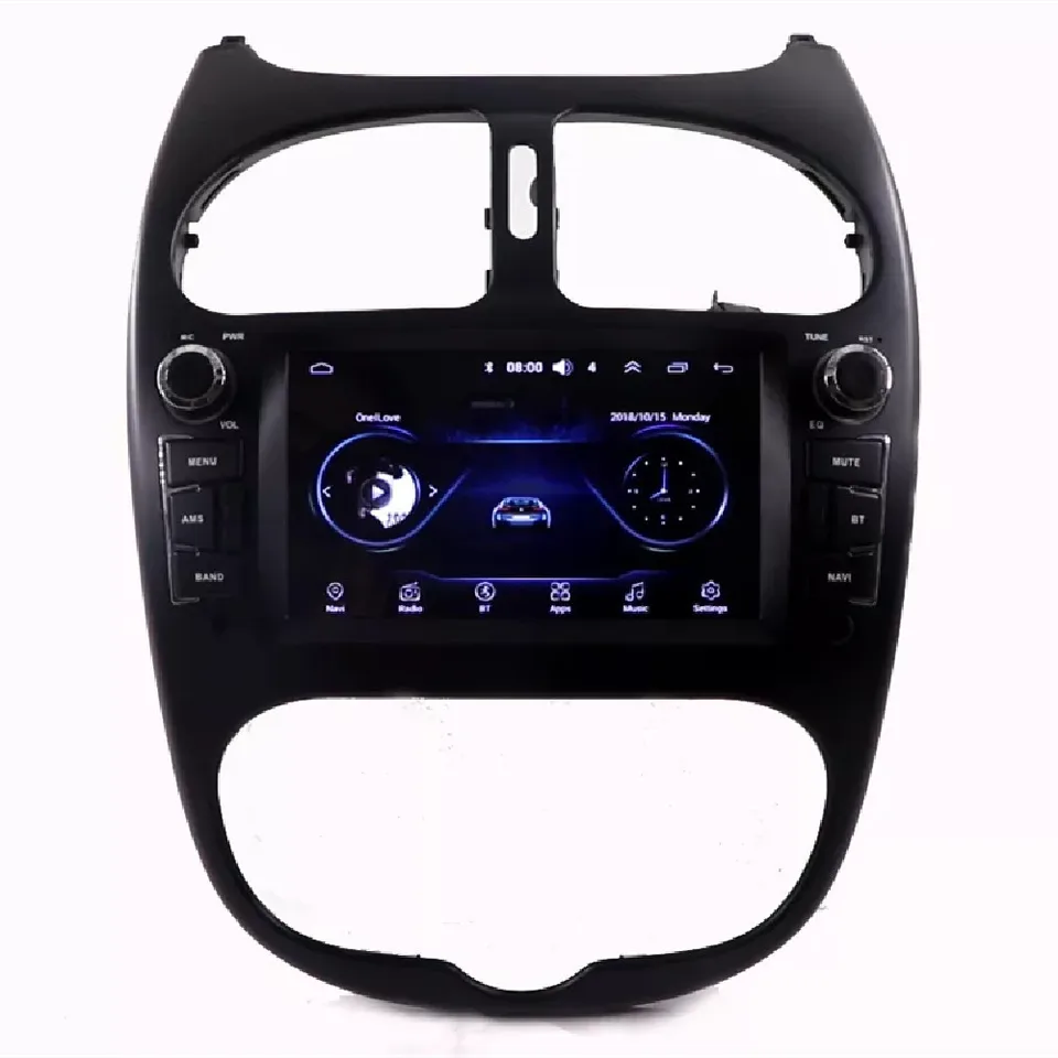BCBSYCJP Autoradios Auf EIN Android 14-Navi-Display Für Peugeot 206 206CC 206SW 2000-2008 Navi