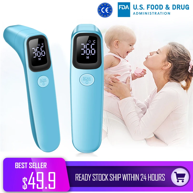 

ALiCN Infrared Thermometer Non-contact Forehead Thermometer Gun Adult Baby High Accuracy LED Digital Display Temperature Meter