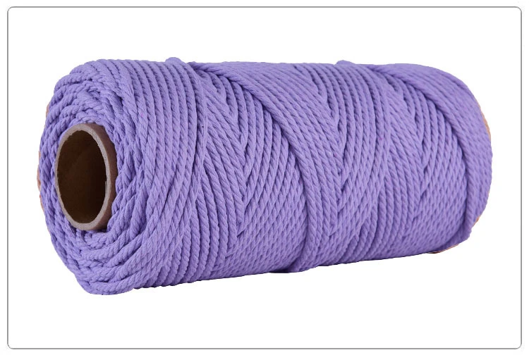 3mm 100% Cotton Macrame Cord Colorful Cord Rope Twisted Macrame String DIY Home Textile Wedding Decorative Tapestry Art 110yards 