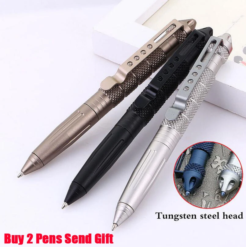 

Free Shipping New Arrival Self Defense Full Metal Ballpoint Pen Windows Break Security Protection Brass Pen Buy 2 Pens Send Gift