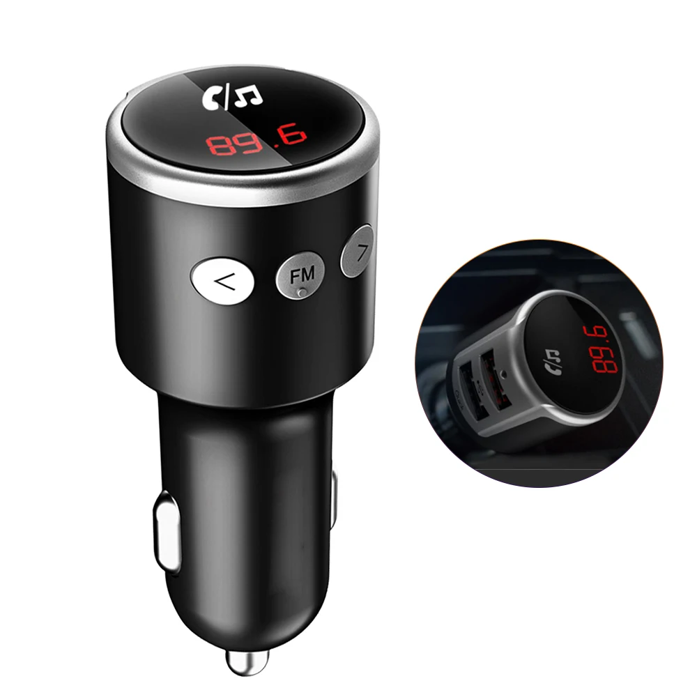 Автомобильные MP3-плееры fm-передатчик BC33 Bluetooth беспроводные радио адаптеры музыка Hands Free Звонки с QC3.0 двойной USB зарядное устройство
