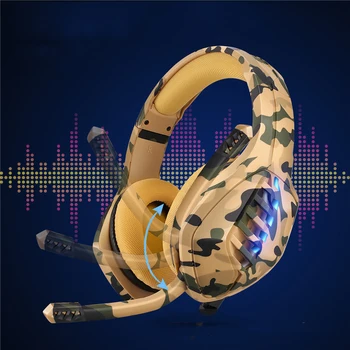 

New 3.5mm Camouflage Gaming Headphone Professional Gaming Stereo Head-mounted For PS4 PS3 Xbox Headset Computer Earphones