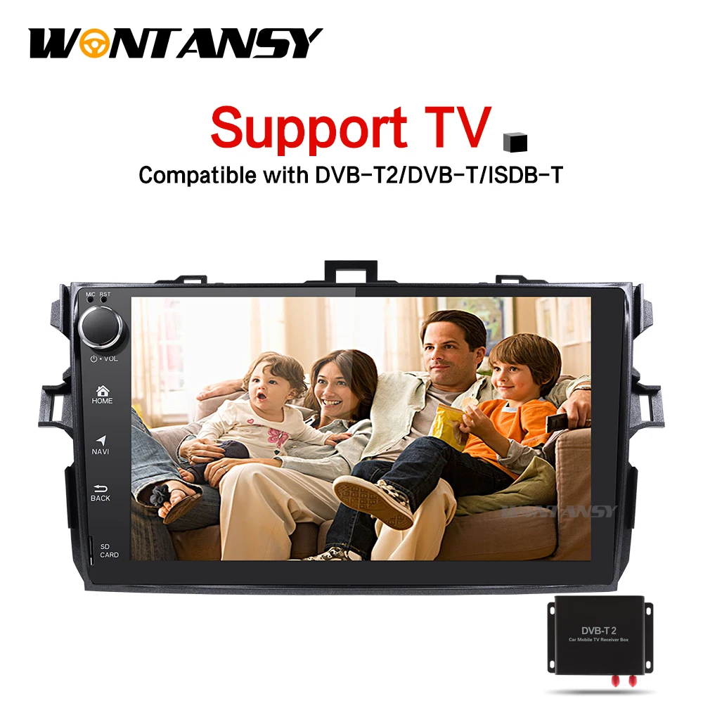 Best Android 9.0 car dvd player for Toyota Corolla Eight Core 9 inch 1024*600 screen car radio stereo gps navigation video player 2