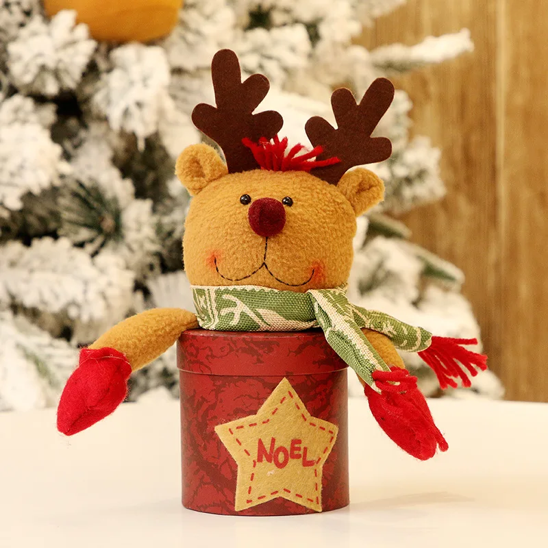 Hoomall, ткань, Мультяшные животные, рождественские украшения, Рождественский мешок для конфет, 32x18 см, подарочные коробки для праздника, вечеринки, детский подарок