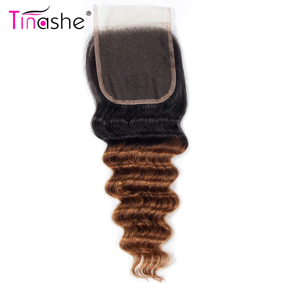 

Tinashe Loose Deep Wave Closure 1B 30 Colored Ombre Lace Closure Remy Brazilian Human Hair Closure 4x4 Swiss Lace Closure