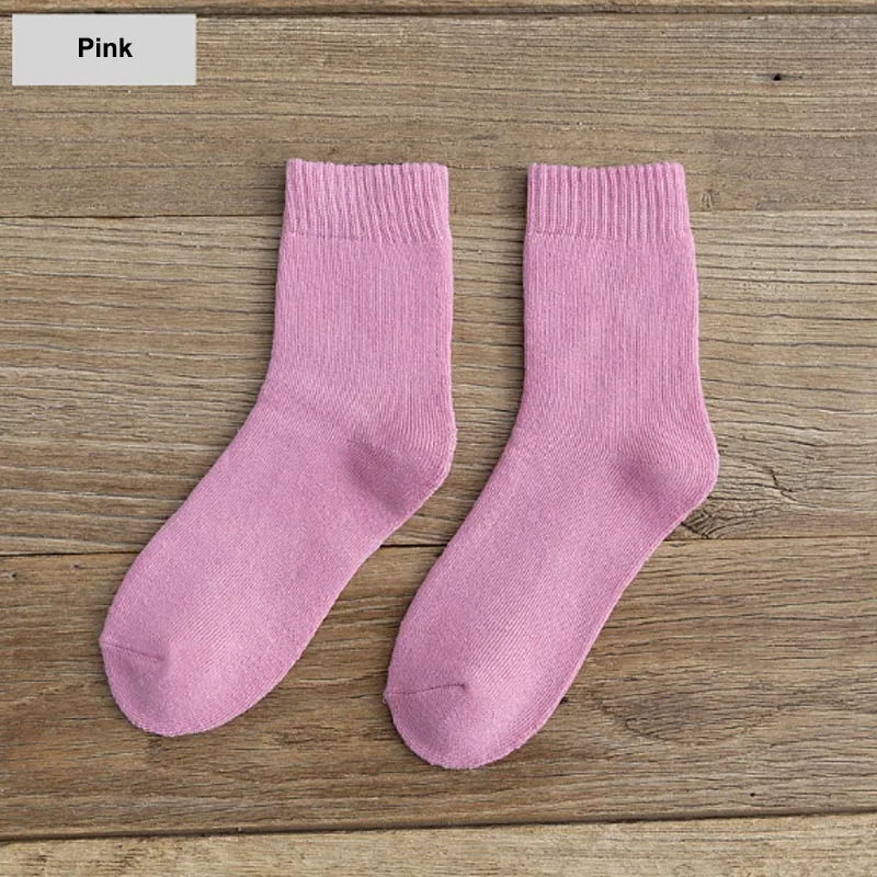 Распродажа, 5 пар/уп. зимние носки, утолщенные кашемировые зимние толстые носки, зимние теплые пушистые шерстяные одноцветные женские носки, Calcetines