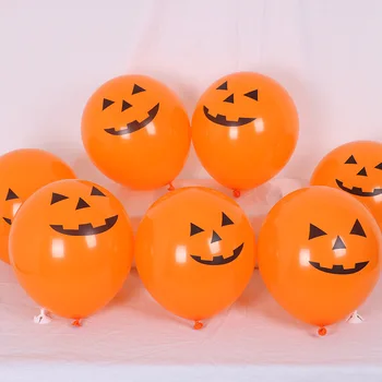 

30/50Pcs 12inch 2.8g Printed Balloons Halloween Balloon Halloween Evening Party Decoration Balloon Orange Black White Globos