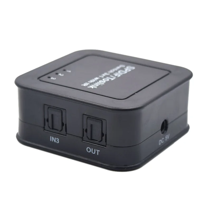Оптический Toslink SPDIF аудио переключатель 3X1 алюминиевый коммутатор 3 в 1 Поддержка