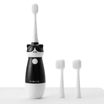 

1Set 1Set USB Smart Dual Frequency Children Electric Toothbrush Waterproof Cute Cat Kid Sonic Tooth Brush Ultrasonic Toothbrush