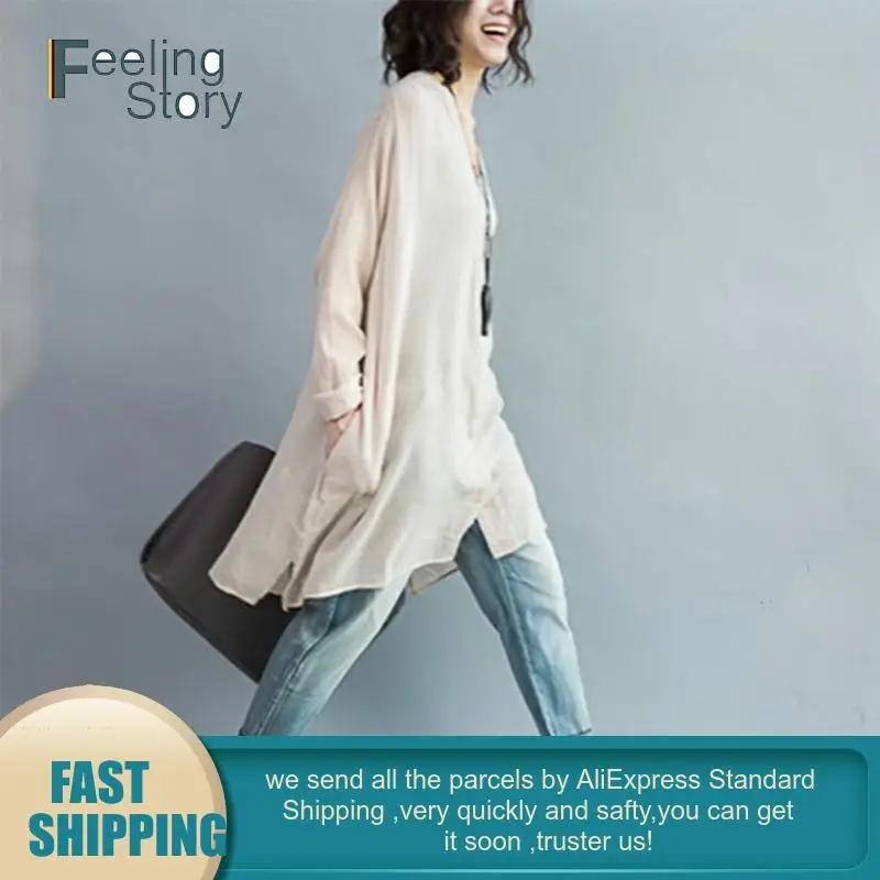 Комплект из 2 предметов Корейская белая хлопковая льняная рубашка блузки для