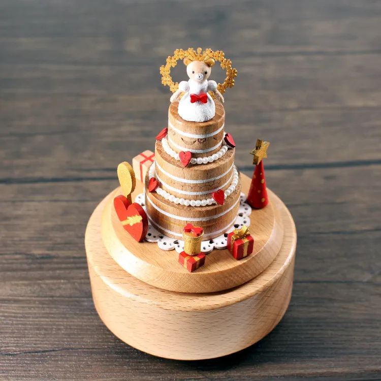 Cutebee Zakka карусель музыкальные коробки деревянная музыкальная шкатулка изделия из дерева ретро подарок на день рождения винтажные аксессуары для украшения дома