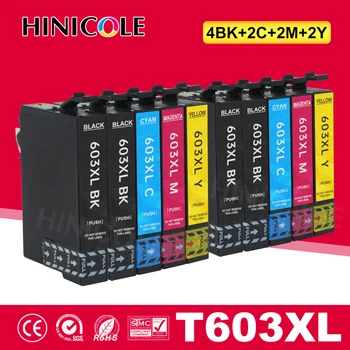 Hinicole 603 XL kompatybilny dla Epson 603XL E603 T603 dla XP-2100 XP-3100 WF-2810 XP-3105 XP-4100 XP-4105 WF-2830 XP-2105 drukarki tanie i dobre opinie CN (pochodzenie) Pełna For Epson T603 pojemnik z tuszem Do drukarek EPSON T603 XL Ink Cartridge Black Cyan Magenta Yellow