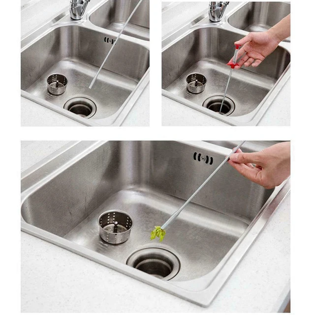 Besufy Bendable Sink Cleaning Hook Sewer Dredging Tool Kitchen