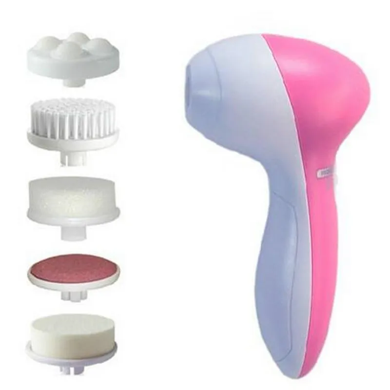 Multifunction 5 in 1 Electric Facial Cleansing Brush Wash Face Cleaning Machine Skin Pore Cleaner Body Cleansing Massager 30#