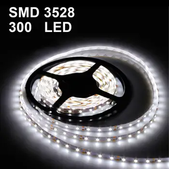 

5m Waterproof 12V 24W 300LED White Strip Light for Decorating and Lighting