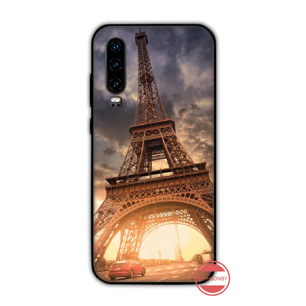 Eiffel Tower building  Paris Soft Shell Phone Case Capa Funda For Huawei P9 P10 P20 P30 Lite 2016 2017 2019 plus pro P smart huawei silicone case Cases For Huawei