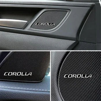 

10pcs 3D aluminum speaker stereo speaker badge emblem Sticker for Toyota Corolla accessories car styling