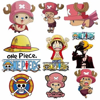 

Iron on Transfer Anime One Piece Patches Print for Clothing Applique Heat Transfers Thermo Stickers Applications for Clothes