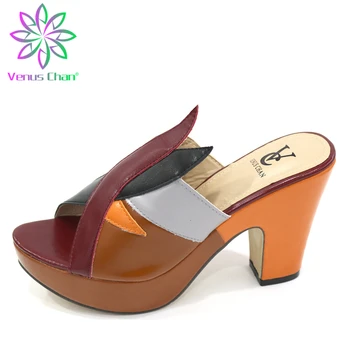 

Nigerian style slippers for women Fashion matching shoes for women Low heel shoes for ladies